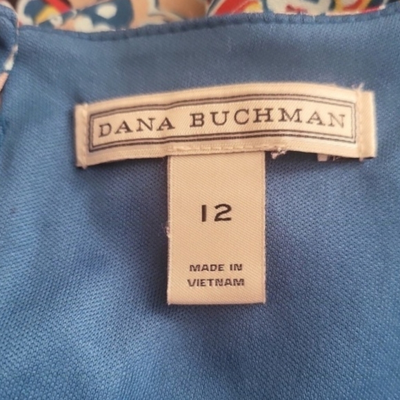 Dana Buchman Blue Bands Patchwork Dress Size 12 - Picture 9 of 10